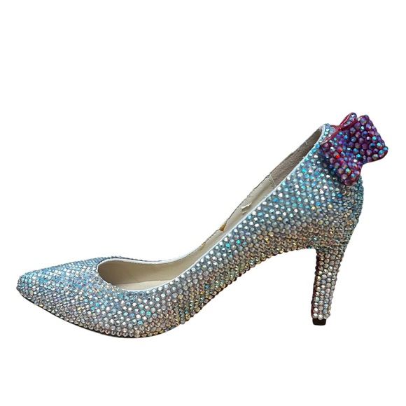 Marc Defang Handmade Rhinestones Pageant Prom Heels Shoes 6.5 Fairycore Coquette - Picture 2 of 12